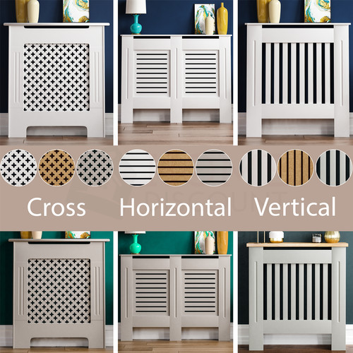 White radiator cover - white, shelf