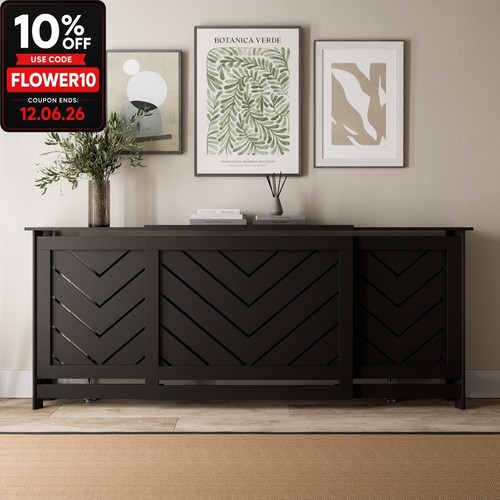 Radiator cover black modern - radiator,