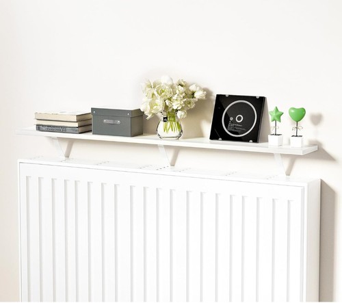 White floating radiator - floating, shelf