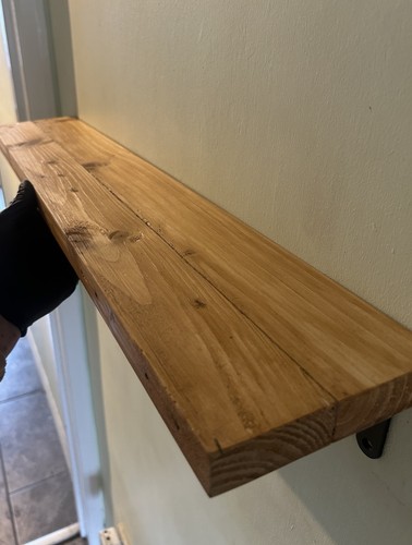 Rustic narrow shelf solid wood - narrow,